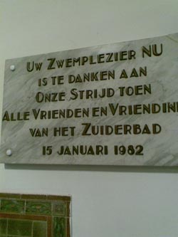 Foto plaquette Zuiderbad: 