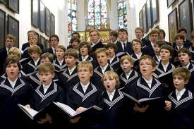 Jongens Thomanerkoor in de Thomaskerk in Leipzig