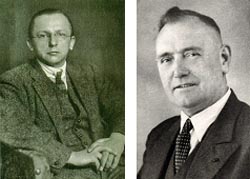 Foto's Henk Sneevliet 1933 (links) en Bertus Bouwman