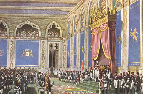 Prent Willem I, Inhuldiging te Brussel in 1815