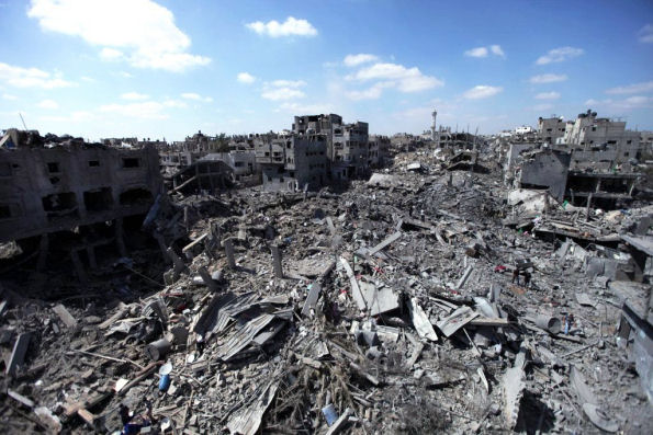 Foto gebombardeerd Gaza