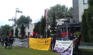 Foto van picket bij Bastion Amsterdam Zuidwest