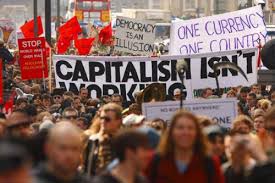Foto van spandoek Capitalism isn't working