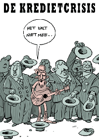 Kredietcrisis cartoon