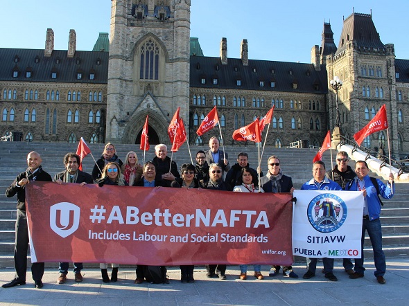 Foto demonstratie voor betere NAFTA