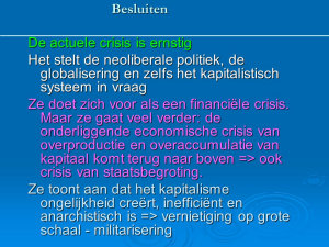 Powerpoint tekst over systeemcrisis