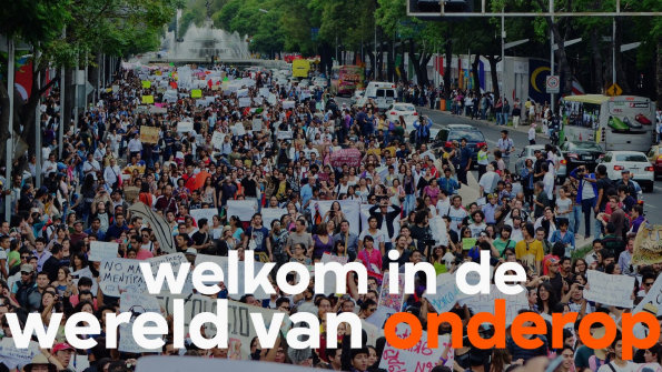 Welkom in de wereld van onderop - foto demonstratie