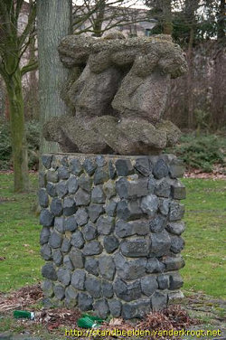 Foto standbeeld in park