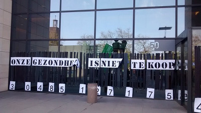 Foto: Onze gezondheidszorg is niet te koop.