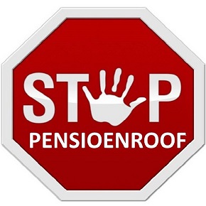 Stopbord met tekst Stop Pensioenroof