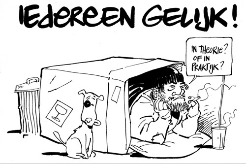 Strip Iedereen gelijk! In therie of in de praktijk?
