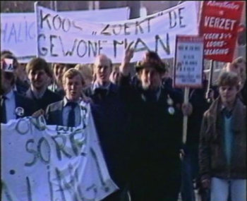 Demonstratie tegen Koos
