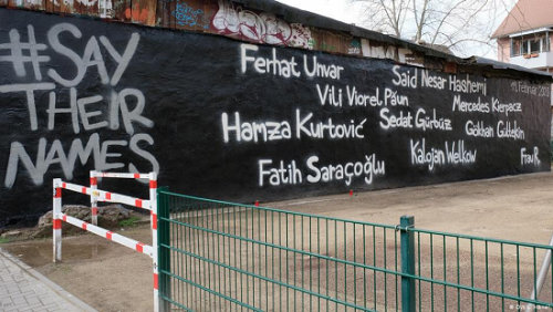 Foto muur met namen #Say their names