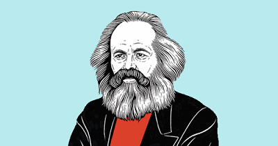 Tekening Karl Marx