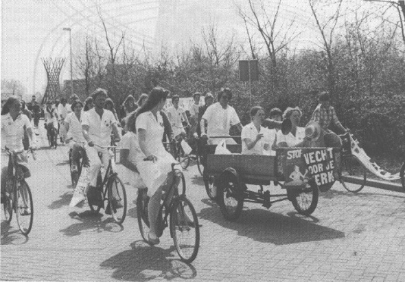 Foto actievoerende zorgmedewerkers
