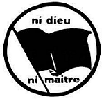 Vlag met Ni dieu -  ni ma�tre!