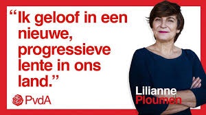 Verkiezingsbanner PvdA en Ploumen