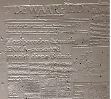 Foto kunstwerk in metro
