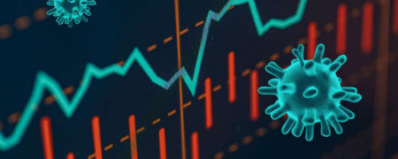 (Beurs)grafieken en Covid virussen