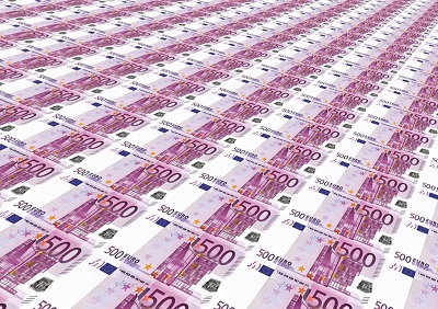Heel veel 500 euro bakbiljetten