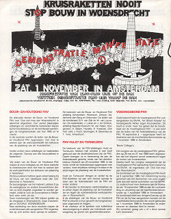Oproep stop Woensdrecht 1 november Amsterdam