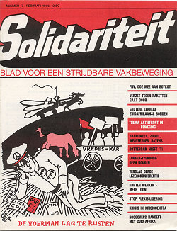 Cartoon IKV en FNV te rusten