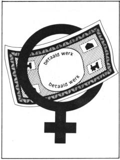 Tekening Symbool vrouw - betaald werk