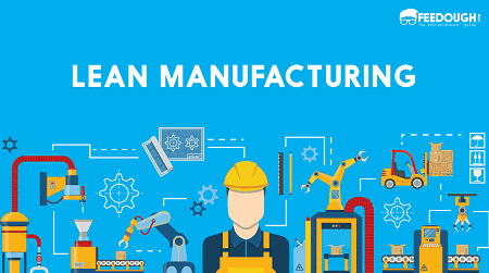 Lean Manufacturing, tekening productie schema, geautomatiseerde machines met één werker
