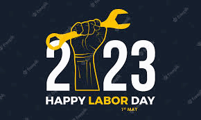 Happy Labor Day. 1st May, 2023. Vuist met sleutel