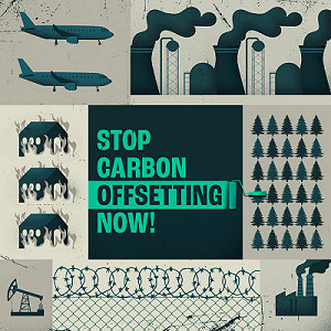Affiche Stop carbon offsetting now!