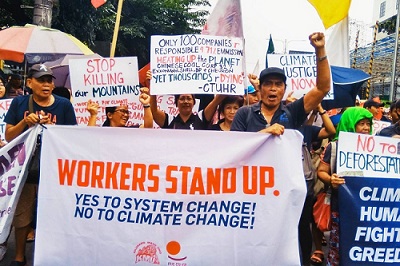 workers stand up