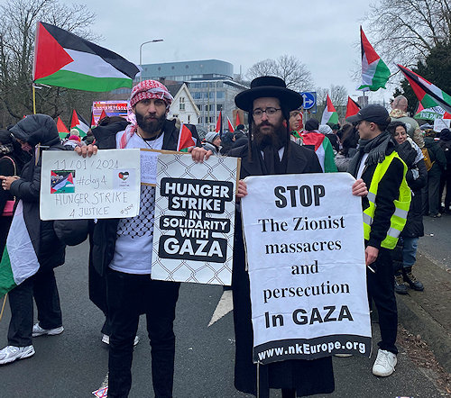 Demonstratie Hunger Strike for Justice / Stop Zionist massacres in Gaza