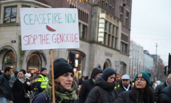 palestijnse demonstratie tegen de genocide