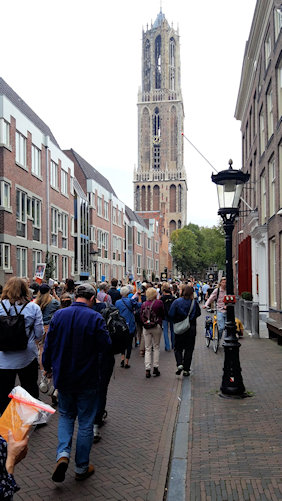 Demonstratie richting Domtoren