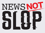 News Not Slop, tekst slop lichtelijk vervormd met storing