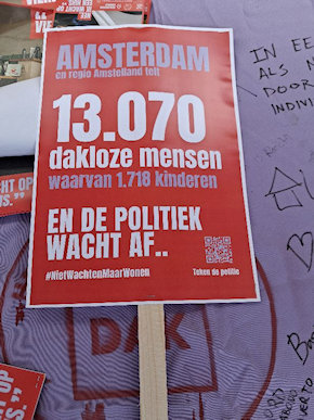 Amsterdam 13.070 dakloze mensen en de politiek wacht af ..