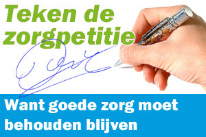 Visitekaartje teken de zorgpetitie