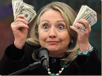 Hilary Clinton met dollars