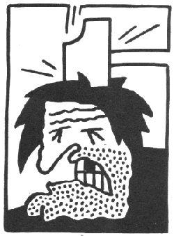 Cartoon Slecht geschoren Lubbers  krijgt tik met hamer