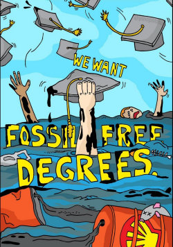 Affiche we want fossil free degrees
